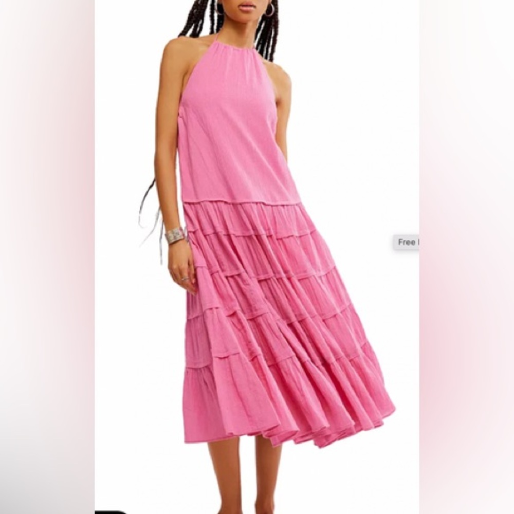 Free People Somewhere Sunny Halter Midi Dress